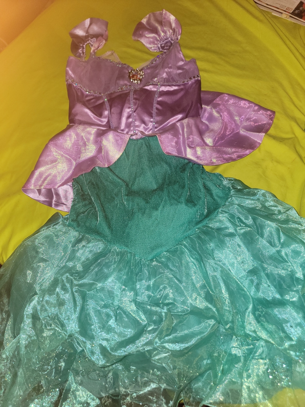 Disney Purple Ariel-Inspired Princess Dress with Jewel Accent - Picture 2 of 12